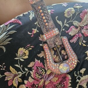 GORGEOUS Crystal Leather Belt by Simon